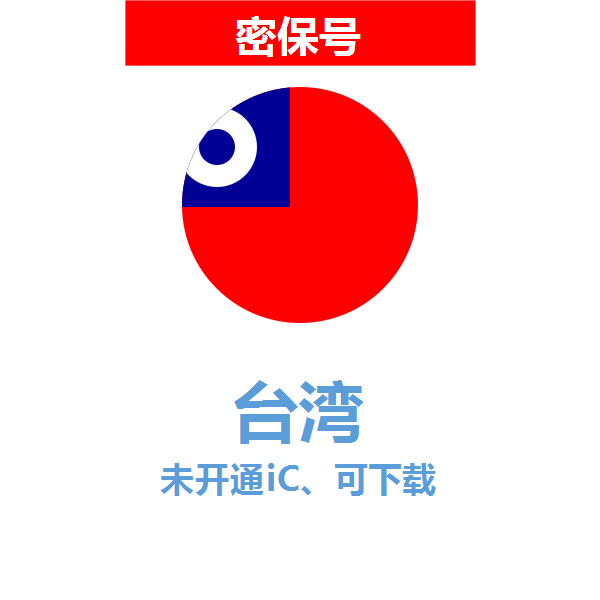 台湾区04-18年老号苹果ID购买【未开通icloud，可下载APP】